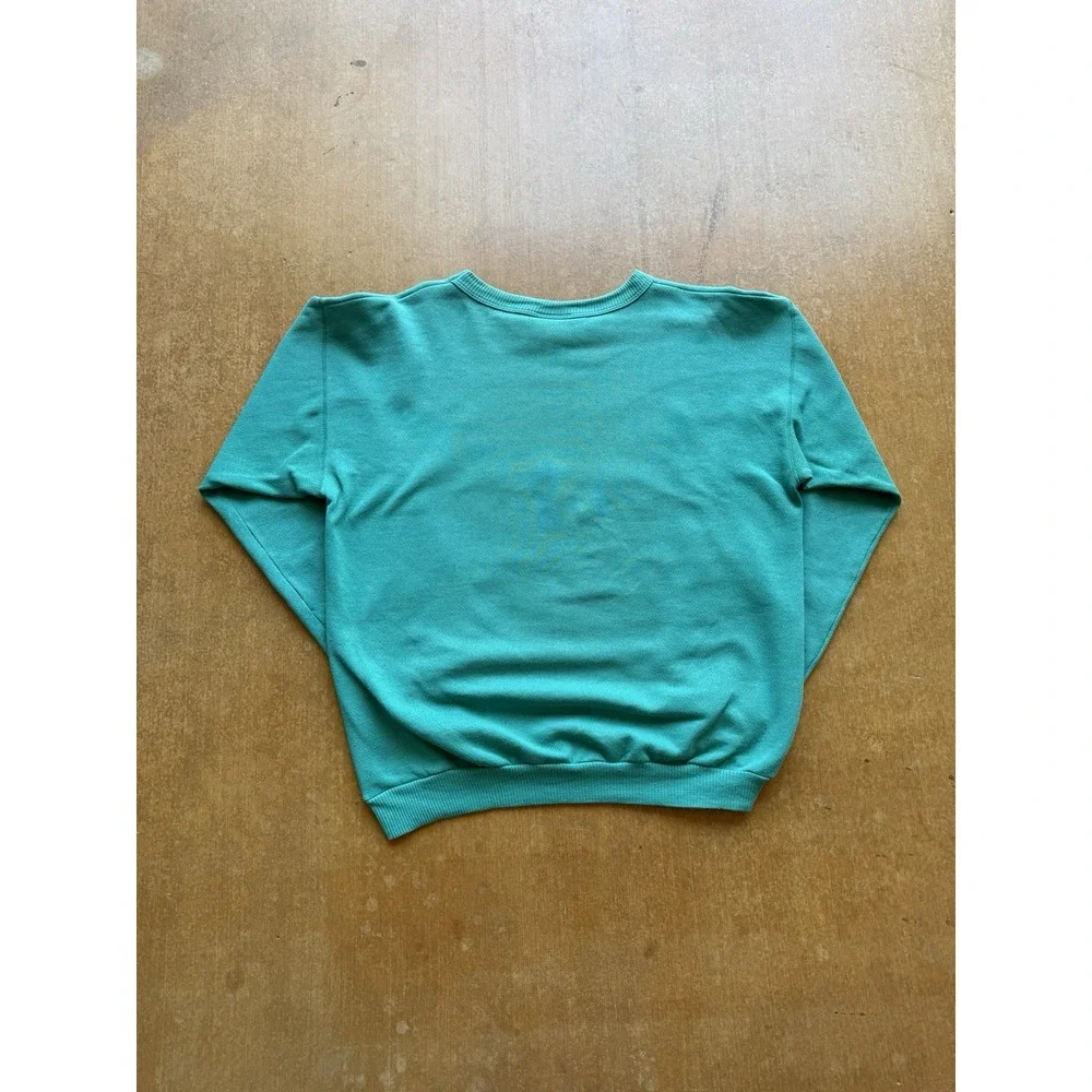 VTG 80s California Classic Cars Racing NASCAR Teal Crewneck Sweater (L) Limit 70